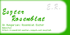 eszter rosenblat business card